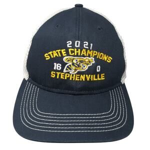 2021 State Champions Stephenville Snapback Trucker Hat Blue One Size